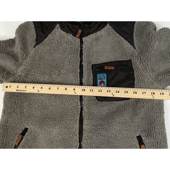 Ski The East Sherpa Fleece Jacket Women’s Small Grey Full Zip Snowboard Hiking - Picture 13 of 15
